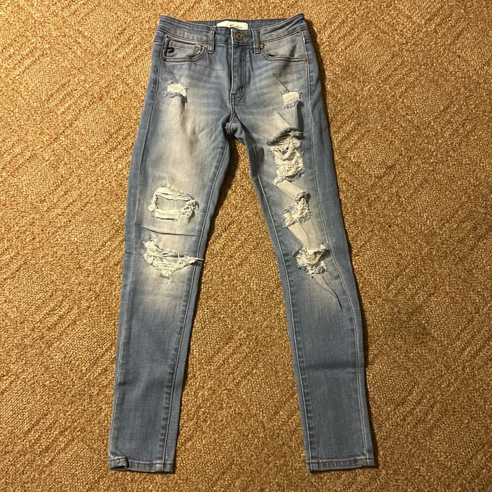 Kancan Distressed Skinny Jeans Size 24 (1)
